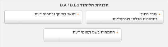 תוכניות לימודי הוראה
